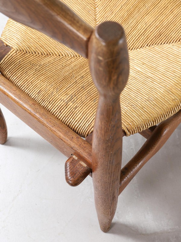 1539 Set Of 5 Guillerme Et Chambron Oak And Rush Chairs 39 Of 49 Master.jpg