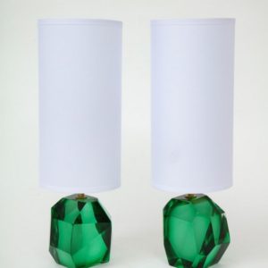 Alberto Dona Pair Of Solid Emerald Green Jewel Murano Glass Lamps Italy Signed 362762 1553312 Master.jpg