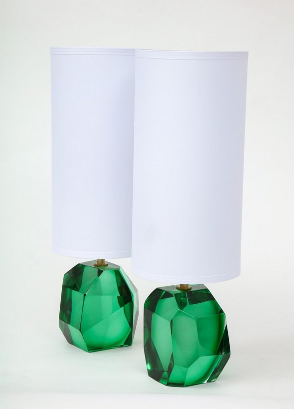 Alberto Dona Pair Of Solid Emerald Green Jewel Murano Glass Lamps Italy Signed 362762 1553313 1 Master.jpg