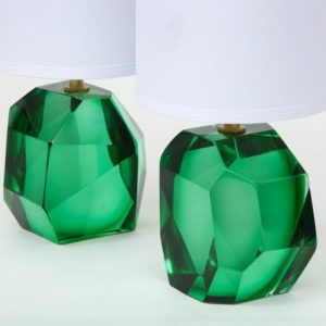 Alberto Dona Pair Of Solid Emerald Green Jewel Murano Glass Lamps Italy Signed 362762 1553314 Master.jpg