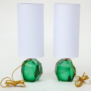 Alberto Dona Pair Of Solid Emerald Green Jewel Murano Glass Lamps Italy Signed 362762 1553319 Master.jpg