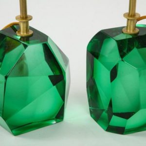 Alberto Dona Pair Of Solid Emerald Green Jewel Murano Glass Lamps Italy Signed 362762 1553322 Master.jpg