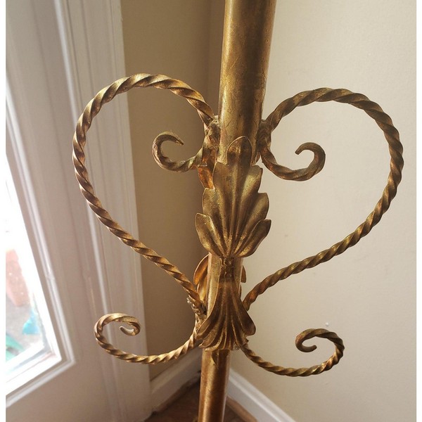 Early 20th Century Italian Metal Gold Gilt Cadelabra Floor Lamp 5 Master.jpg