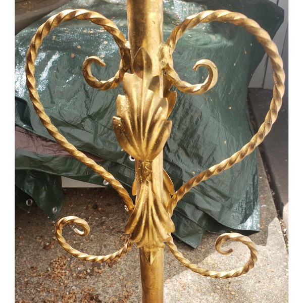 Early 20th Century Italian Metal Gold Gilt Cadelabra Floor Lamp 8 Master.jpg