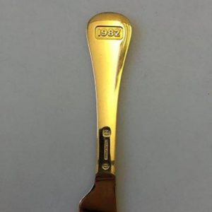 Georg Jensen Annual Knife 1982 In Gilded Sterling Silver With Enamel 2 Master.jpg
