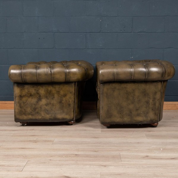Pushkin Antiques Stylish 20thc Pair Of Chesterfield Leather Armchairs C 1970 5 Master.jpg