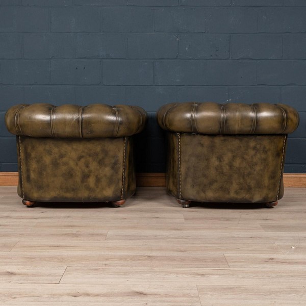 Pushkin Antiques Stylish 20thc Pair Of Chesterfield Leather Armchairs C 1970 6 Master.jpg