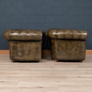 Pushkin Antiques Stylish 20thc Pair Of Chesterfield Leather Armchairs C 1970 7 Master.jpg