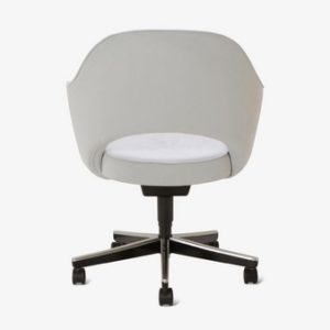 Saarinen Executive Arm Chair In Fog Luxe Suede Swivel Base 1 Of 6 4 Master.jpg
