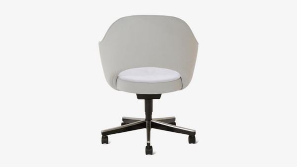 Saarinen Executive Arm Chair In Fog Luxe Suede Swivel Base 1 Of 6 4 Master.jpg