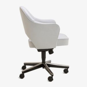 Saarinen Executive Arm Chair In Fog Luxe Suede Swivel Base 1 Of 6 5 Master.jpg