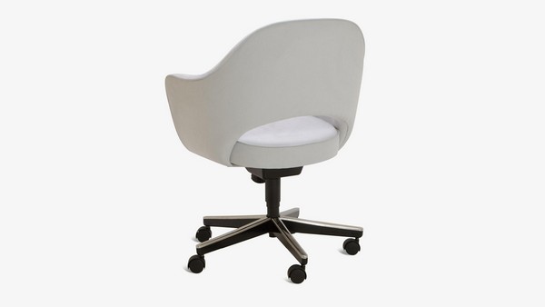 Saarinen Executive Arm Chair In Fog Luxe Suede Swivel Base 1 Of 6 6 Master.jpg