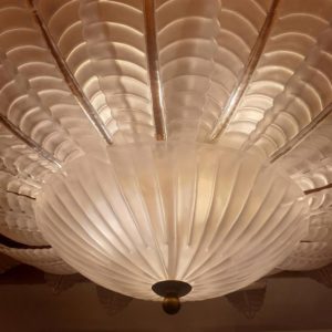 Very Large Barovier And Toso Leaves Murano Glass Flush Mount Chandelier Gold Plated Mounts 2 Available Italy Mid Century 1970s 6 Master.jpg