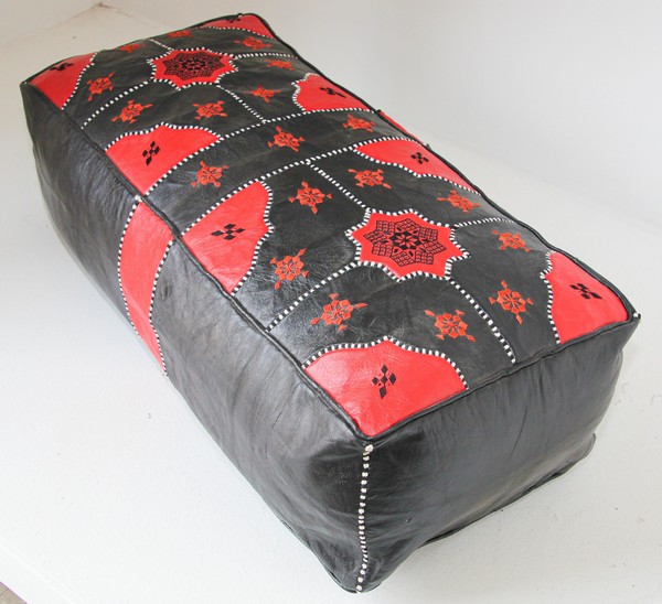 Vintage Leather Moroccan Rectangular Pouf 6 Master.jpg