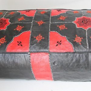 Vintage Leather Moroccan Rectangular Pouf 8 Master.jpg