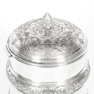 X0051 Antique Silver Plate Drum Biscuit Box Elkington And Co 19th Century 11 Master.jpg