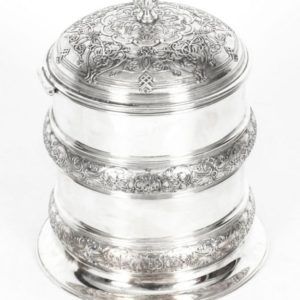 X0051 Antique Silver Plate Drum Biscuit Box Elkington And Co 19th Century 17 Master.jpg