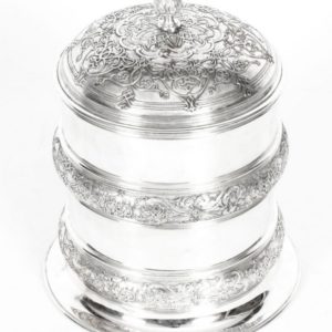 X0051 Antique Silver Plate Drum Biscuit Box Elkington And Co 19th Century 8 Master.jpg