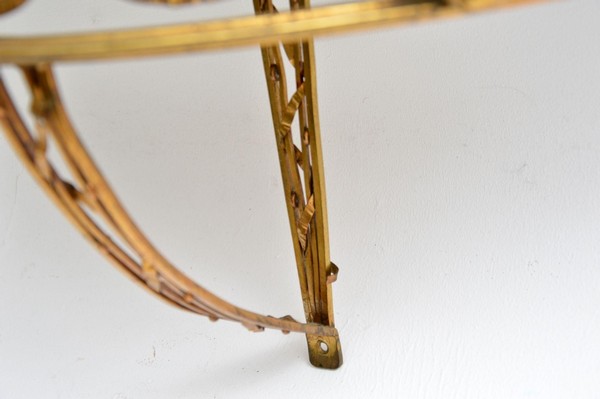 Antique Victorian French Gilt Bronze Marble Wall Mounting Console Side Table 10 Master.jpg
