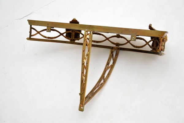 Antique Victorian French Gilt Bronze Marble Wall Mounting Console Side Table 11 Master.jpg
