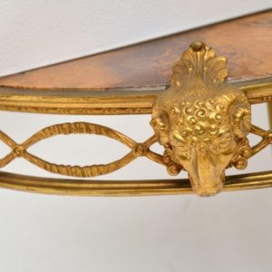 Antique Victorian French Gilt Bronze Marble Wall Mounting Console Side Table 3 Master.jpg