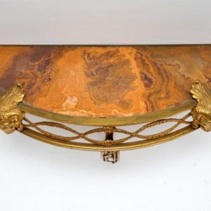 Antique Victorian French Gilt Bronze Marble Wall Mounting Console Side Table 7 Master.jpg