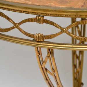 Antique Victorian French Gilt Bronze Marble Wall Mounting Console Side Table 8 Master.jpg