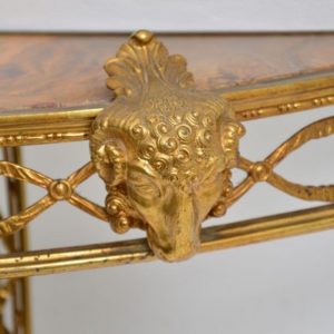 Antique Victorian French Gilt Bronze Marble Wall Mounting Console Side Table 9 Master.jpg