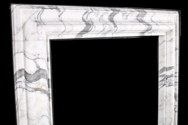Baroque Bolection Fireplace Mantle Italian White Statuary Marble 5 5 Master.jpg