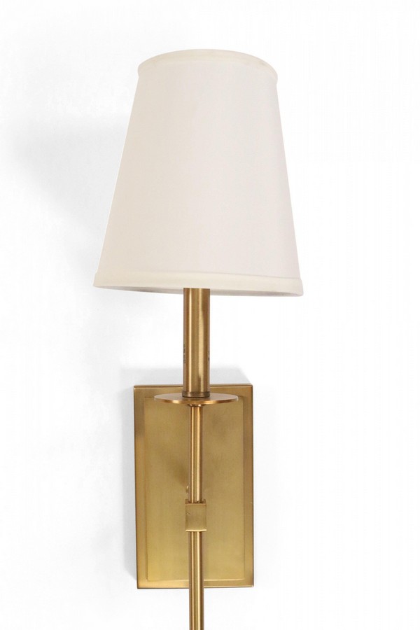Contemporary Gilt Metal Fabric Shaded Wall Sconces 2 062596 6 Lg Master.jpg