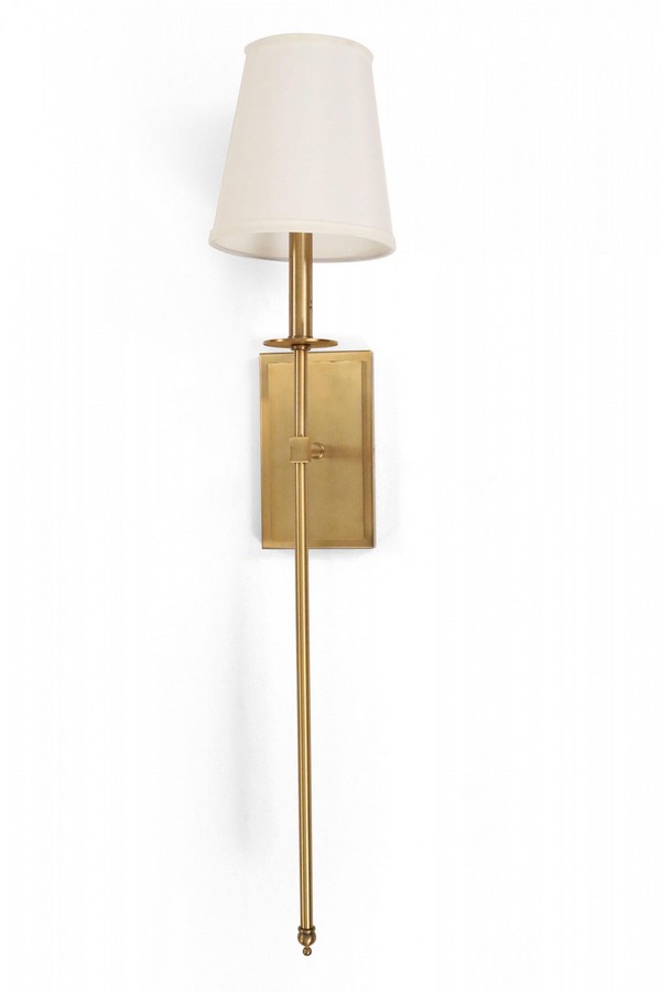 Contemporary Gilt Metal Fabric Shaded Wall Sconces 2 062596 7 Lg Master.jpg