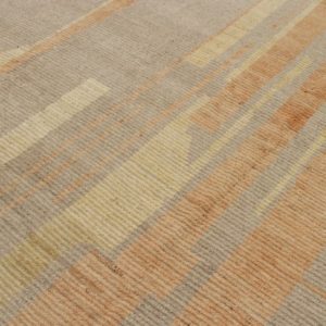 Detail Taupe Orange Geometric Modern Distressed Rug 60816 Nazmiyal Master.jpg