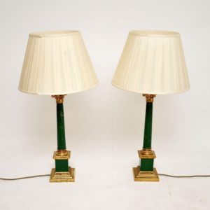 Pair Antique Neo Classical Brass Tole Table Lamps 2 Master.jpg