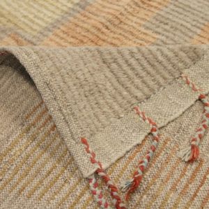 Pile Taupe Orange Geometric Modern Distressed Rug 60816 Nazmiyal Master.jpg