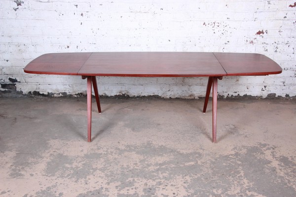 Poul Volther Danish Modern Teak Scissor Leg Dining Table Circa 1950 6490 Master.jpg
