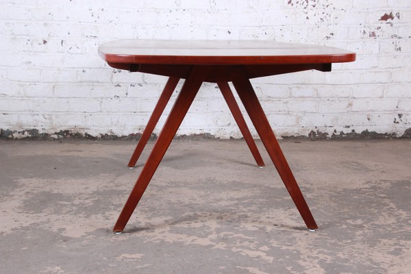 Poul Volther Danish Modern Teak Scissor Leg Dining Table Circa 1950 8183 Master.jpg
