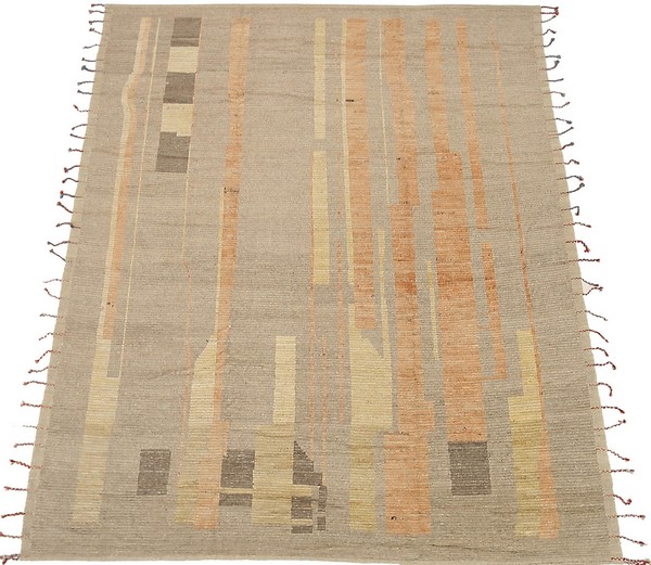 Whole Taupe Orange Geometric Modern Distressed Rug 60816 Nazmiyal Master.jpg